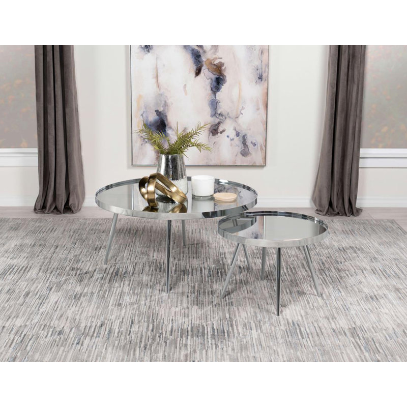Table basse Quillie, Chrome
