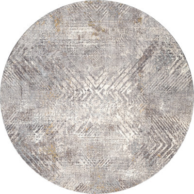 Mariandi Fulton - Tapis moderne gris à motif de chevrons d'aspect vieilli