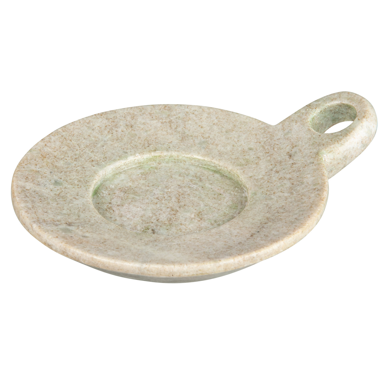 Martinson Marble Decorative Plate 1, Beige, 1.5" H x 6" W x 7.5" D
