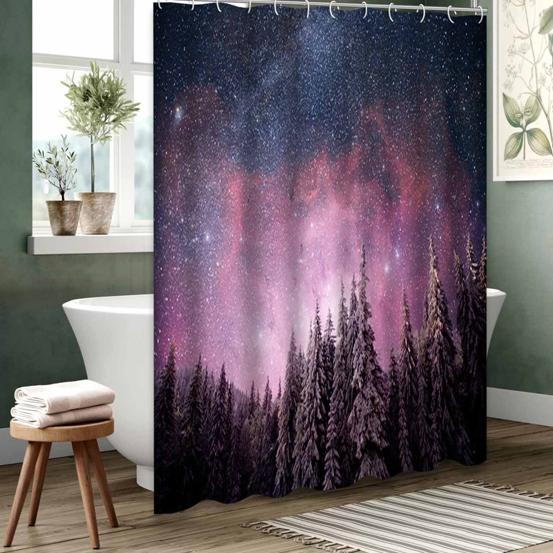 Rideau de douche transparent transparent, rideaux de douche pour la salle de bain avec 12 crochets, 72" L x 78" W