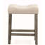 Tabouret capitonné à hauteur de comptoir à boutons, ensemble de 2