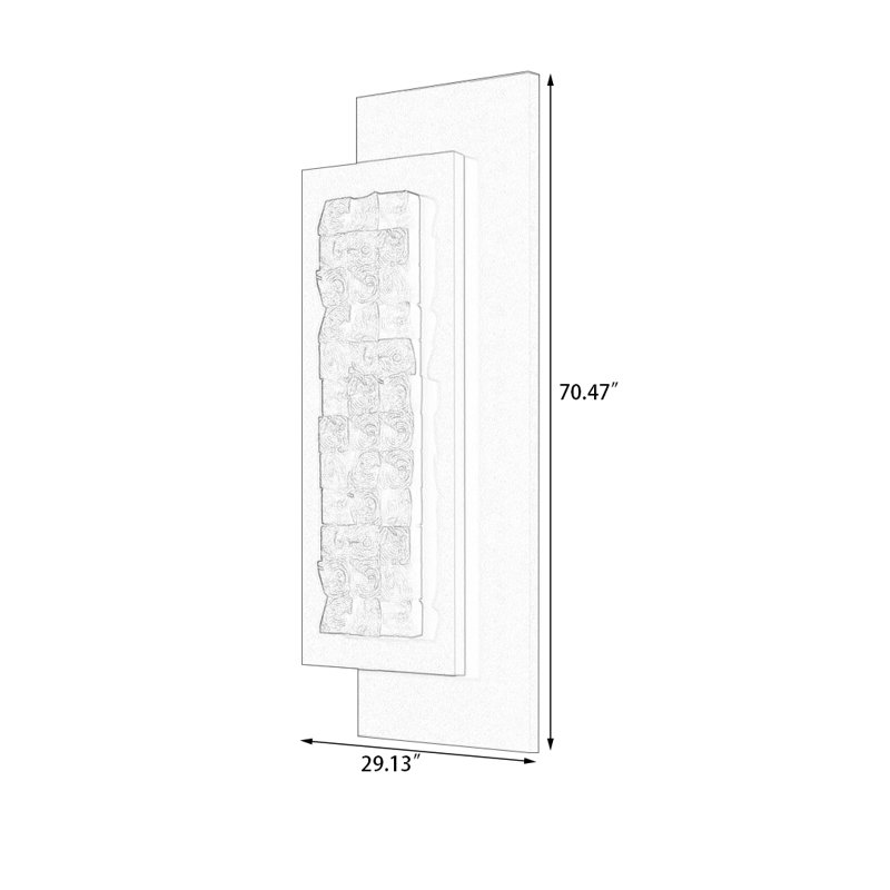 Décoration murale moderne en bois massif 3D et grès