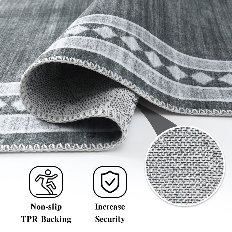 Shontaye Washable Oriental Indoor Rug, Runner 2' x 6'