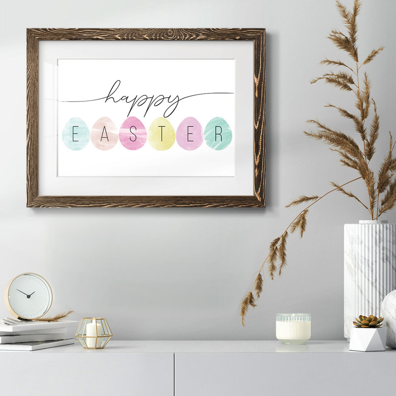 " Happy Easter ", Walnut, 28" H x 42" W