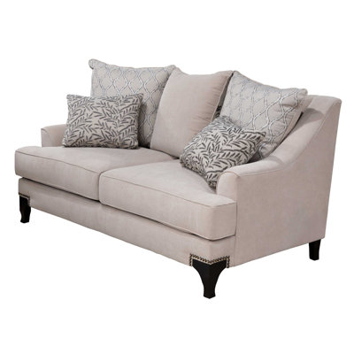Eziya Velvet Recessed Arm Sofa