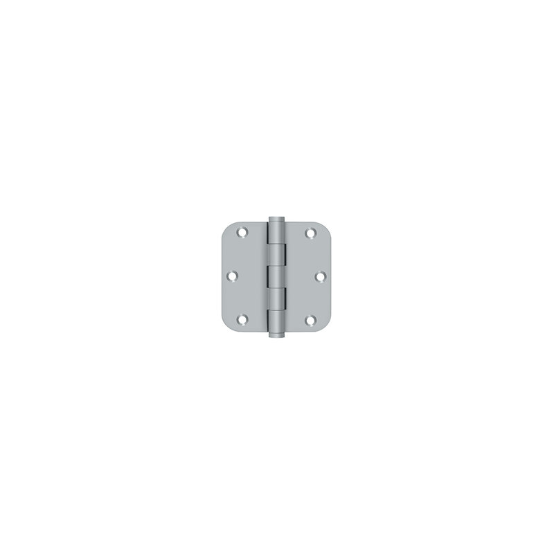 Deltana DSB35R510B-R 3-1/2" x 3-1/2" x 5/8" Radius Hinge, Residential in Oil-rubbed Bronze Pair, Brushed Chrome