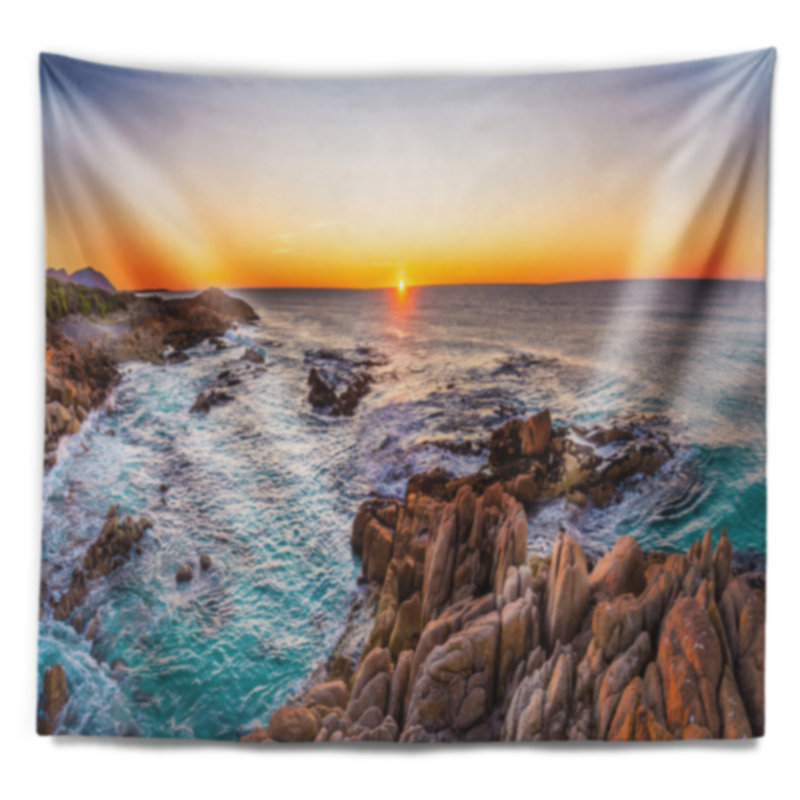 Tapisserie de plage en polyester à freycinet np avec accessoires de suspension inclus, H 32 po x l 39 po