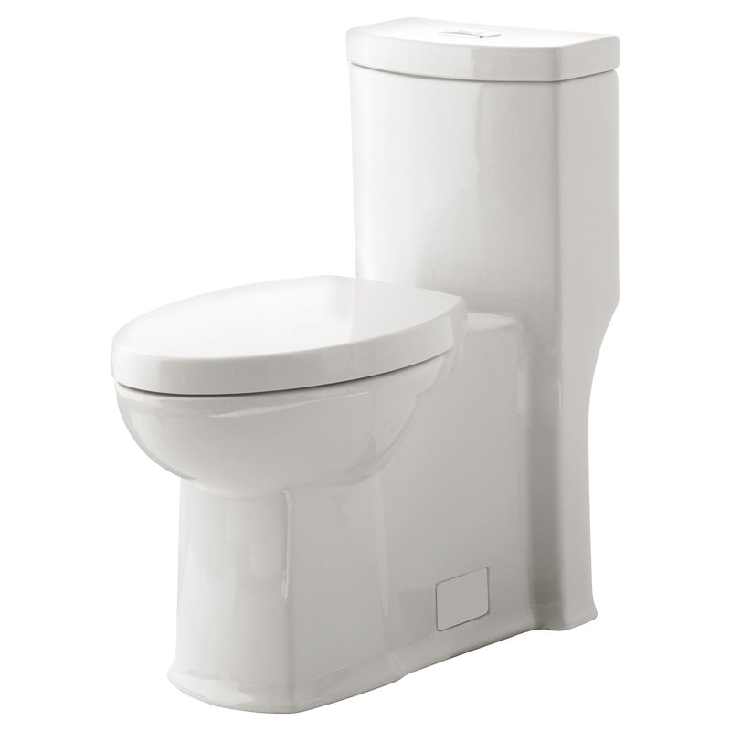 Toilette allongée une pièce à double chasse Boulevard (siège inclus)