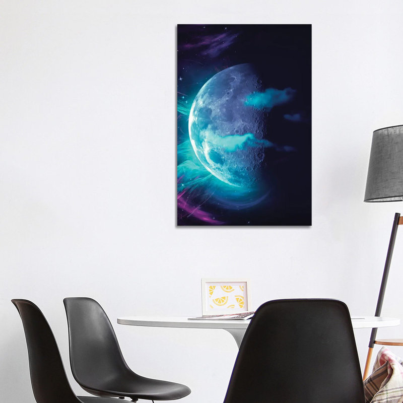 Moon 1 Piece Wrapped Canvas Painting, 101.6 cm H x 66.04 cm W x 3.175 cm D