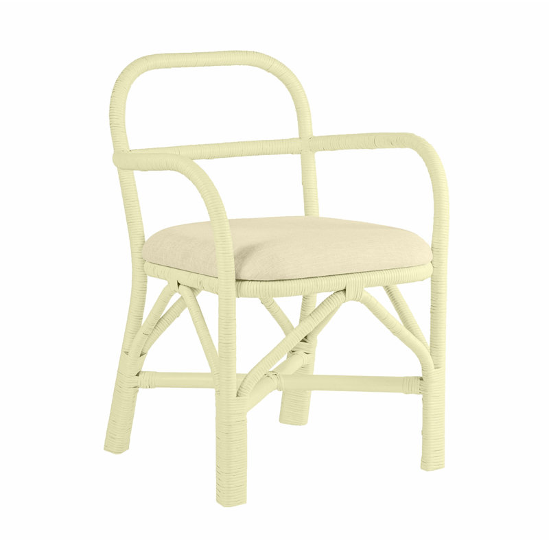Chaise en rotin vert, Crème