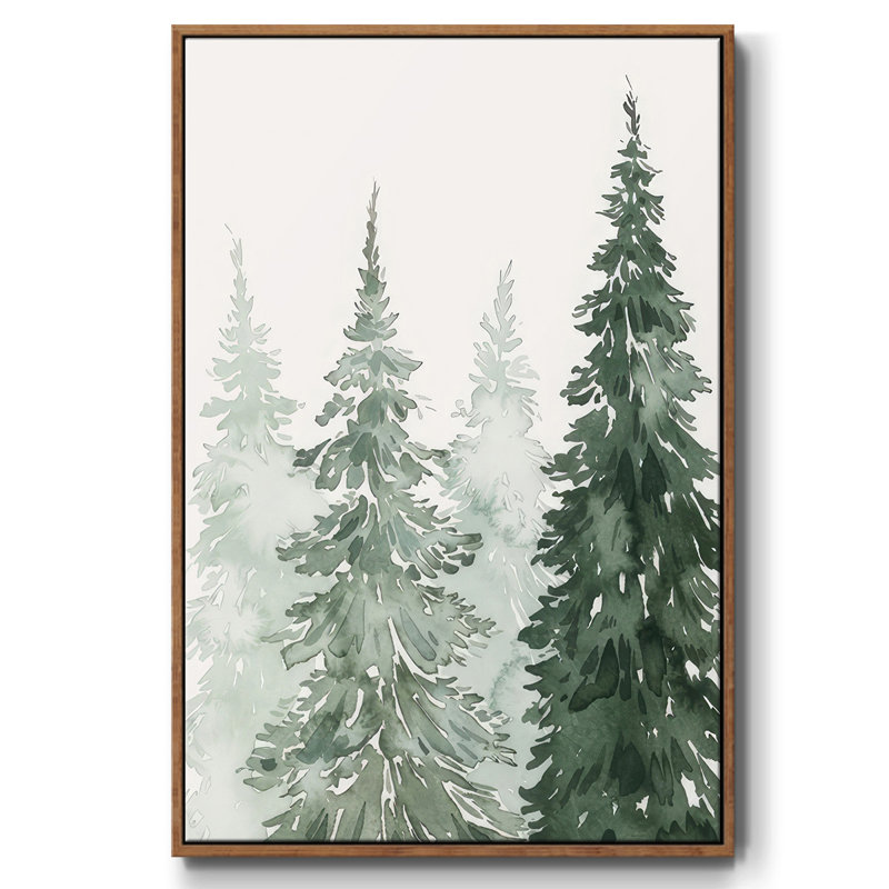" Winter Washed Coppice I ", Walnut Framed, 41" H x 27" W x 1.5" D
