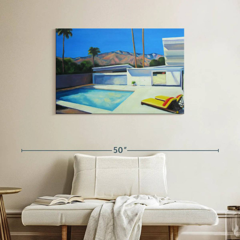 Lilie By The Pool II, 26" H x 39" W