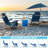 2pcs Beach Chair, Backpack Chairs For Adults With Adjustable Umbrella， Adjustable Lounge Chair For Seaside-1326878-15613894