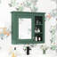 Armoire de rangement murale pour salle de bain. Armoire à miroir moderne 30 po x 28 po avec miroir, 5 tablettes et plus. Polyvalent