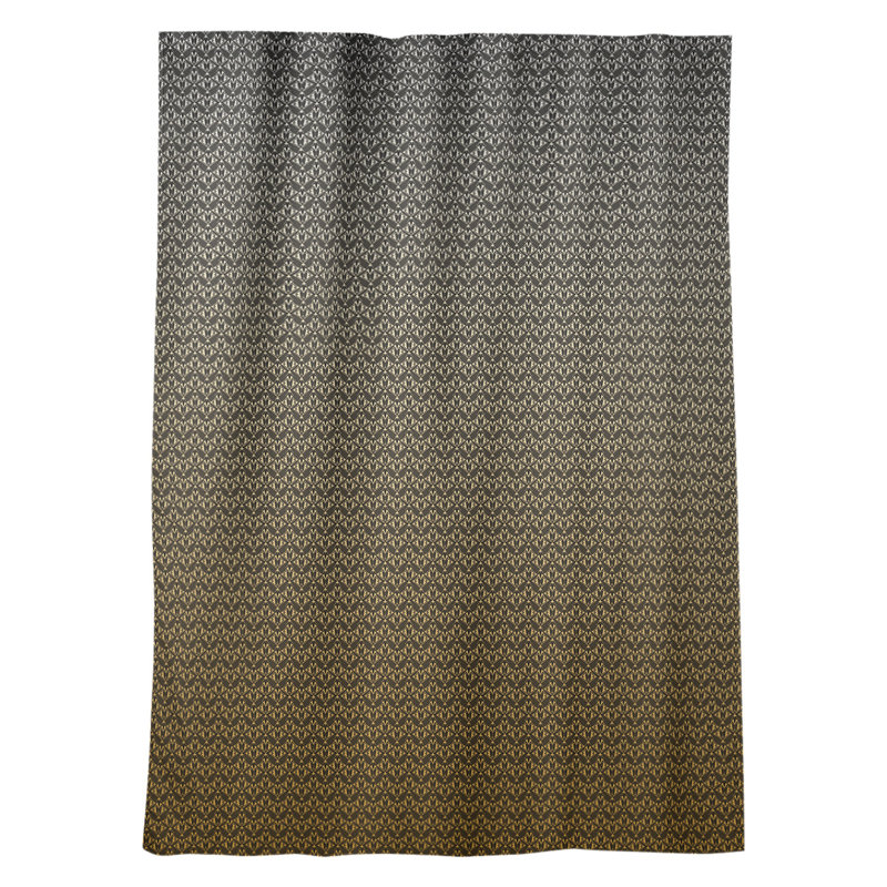 Panneau de rideau simple occultant et isolant avec passe-tringle art déco Avicia, Dégradé doré