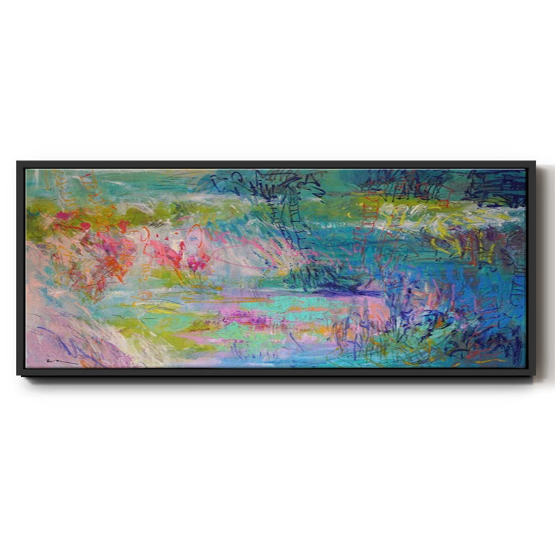 «Floating on a Dream», toile encadrée, Noir, H 8 po x l 20 po x P 1,5 po