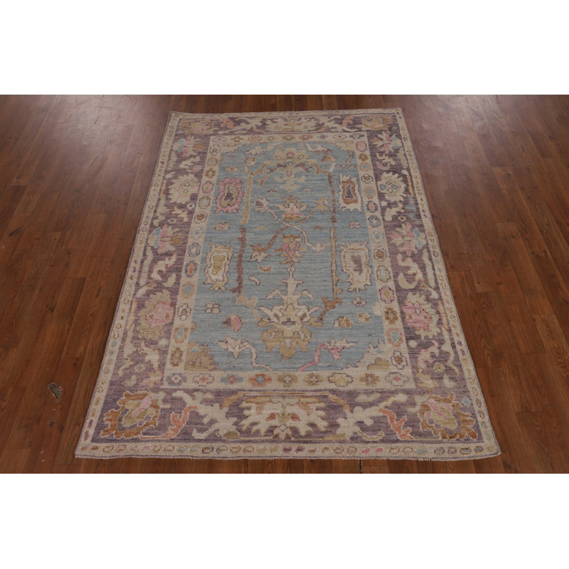 Tapis bleu clair Oushak