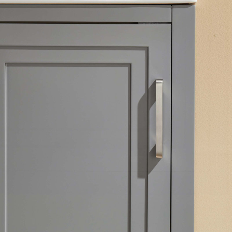 Ensemble de meuble-lavabo simple autoportant 18 po avec 2 poignées entièrement assemblé