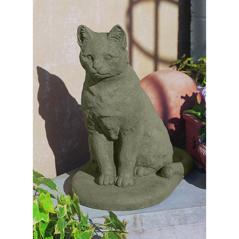 Garden Cat Statue, Copper Bronze