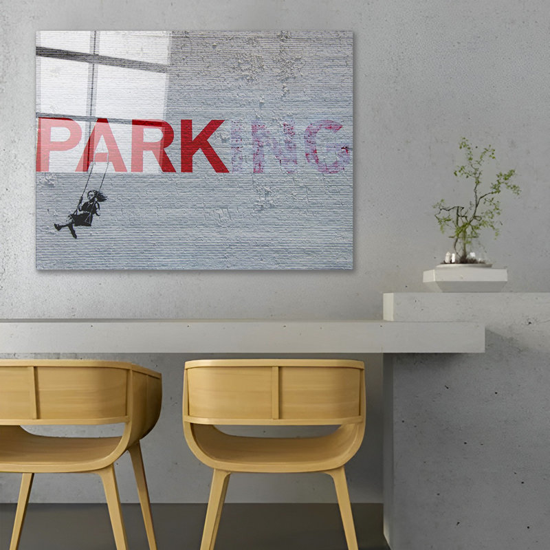 Superbe peinture murale en verre trempé 27,6 po x 39,4 po | 100% verre trempé, épaisseur: 0,16 pouce | Décoration élégante pour le salon ou le bureau, durable et facile à nettoyer, idée de cadeau parfaite