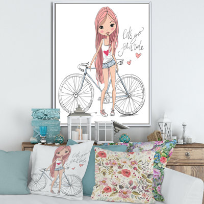 " Young Girl With Bicycle "