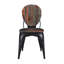 Fauteuil capitonné brun Hoswell
