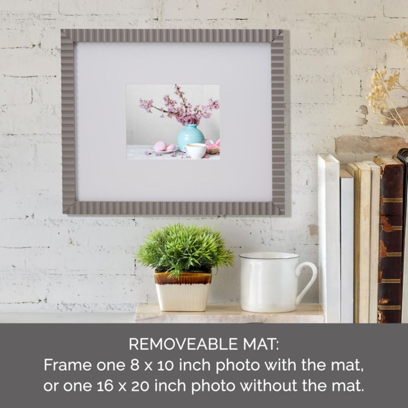 Mikasa Rippled Picture Frame, 8x10 Inch Photo