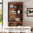 Modern 72" Tall Bookcases With Glass Doors And Adjustable Shelves, Library Book Shelf With Storage Cabinet And Open Book Shelfs, Wood Bookshelves For Home Office, Living Room, Brown-1333220904