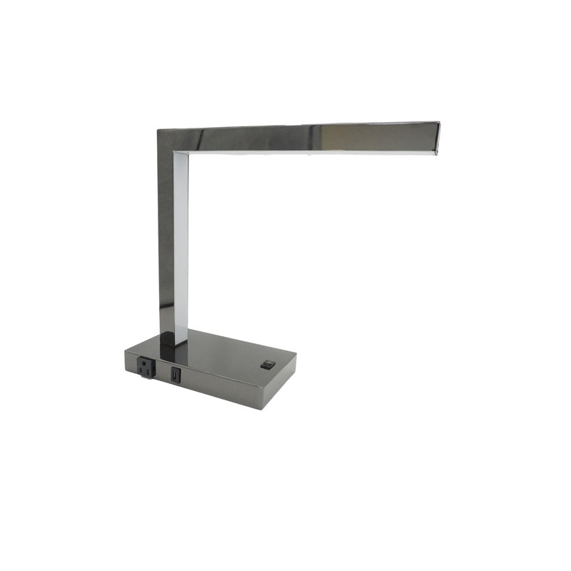 Lampe de bureau moderne à DEL avec prise USB et prise de courant