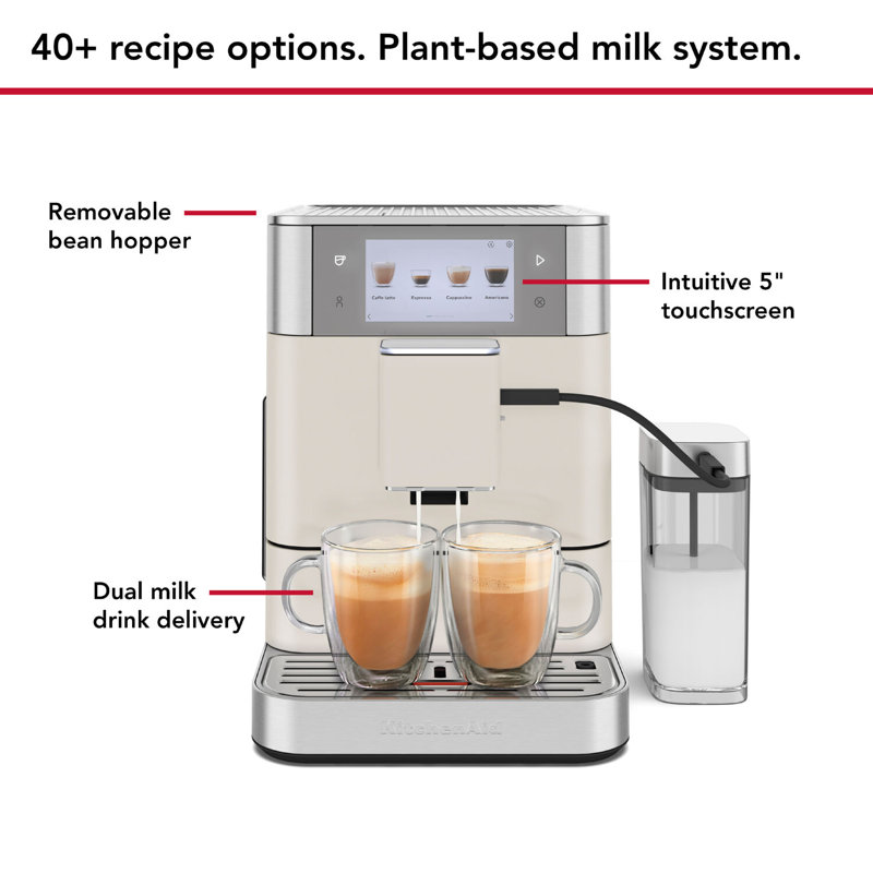 KitchenAid Fully Automatic Espresso Machine KF8, KES8558PL, Porcelain White