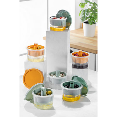 Boîte de rangement en plastique durable, 1 pièce, 4,7 po x 3,1 po | Capacité de 650 ml, sans BPA | Va au lave-vaisselle, idéal pour organiser la cuisine et la maison | Conception compacte pour un rangement facile et une utilisation polyvalente