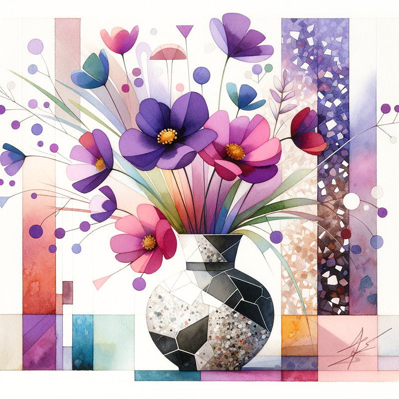 Art moderne sur toile mosaïque abstraite moderne, H 30 po x l 30 po x P 1,5 po