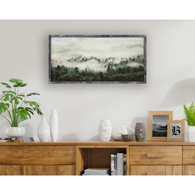 «Envelopped Peaks in Distant Forest Mist», reproduction sur toile tendue