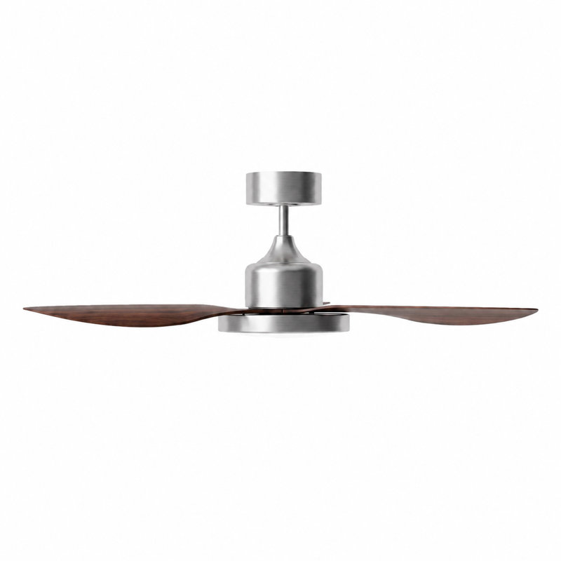 Lot de 2 petits ventilateurs de plafond de 42 pouces avec lumière, Nickel, Noyer