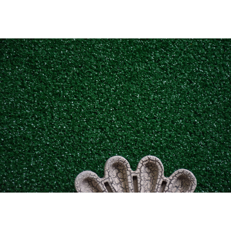 Tapis d'extérieur avec pelouse synthétique antidérapante robuste, Oval 8 pi x 10 pi