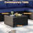 8-Piece Patio Furniture Set with Propane Gas Fire Pit Table-599686392-599686342