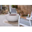 Eclipse 44" Round Natural Gas Fire Pit Table with Wind Guard & Burner Lid-1634625707
