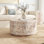 Abeale Round Mosaic Coconut Shell Coffee Table