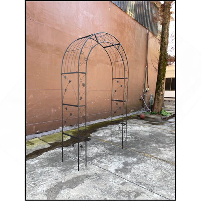 Jardin en métal arche de jardin arbuste treillis plantes grimpantes arche de soutien arche extérieure arche de mariage événements de fête arche noir