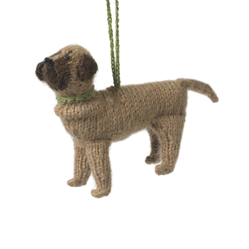 Ornement de Noël tricoté à la main Mastiff Dog