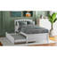 Lit plateforme simple avec lit gigogne en bois massif blanc pour une chambre captivante