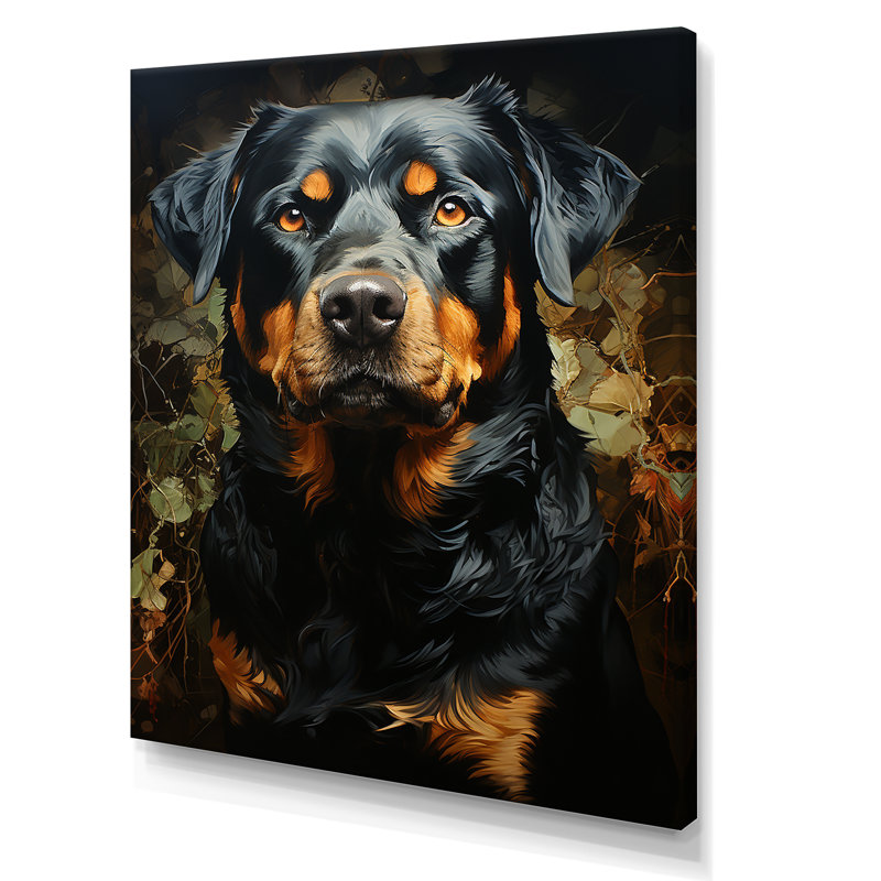 Rottweiler Resilience I sur toile, Toile tendue, H 20 po x l 12 po x P 1 po