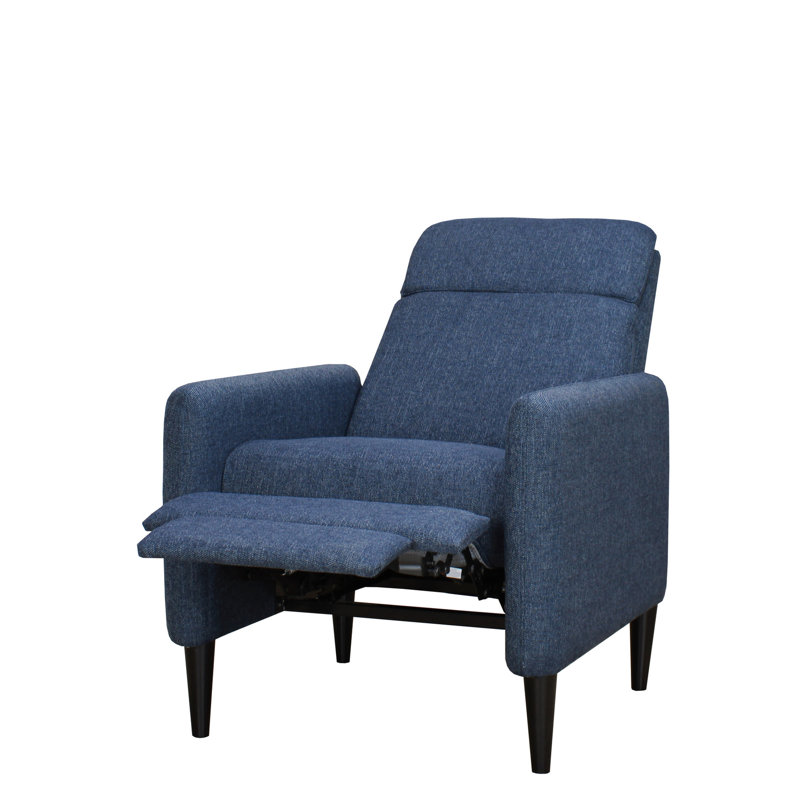 Fauteuil inclinable de couleur bleue Pushback