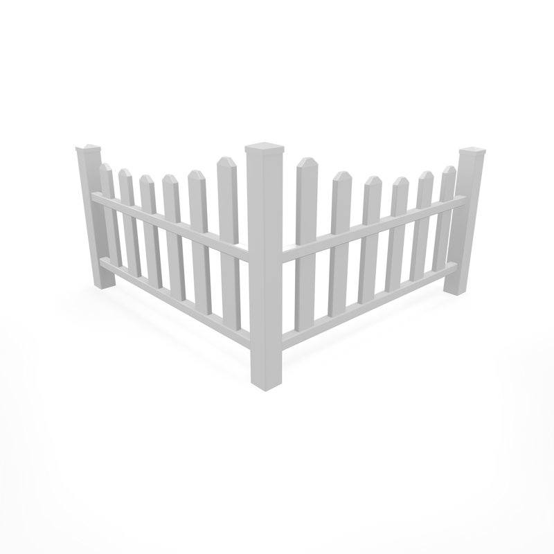 Piquet Country Corner   , Blanc, H 3,64 pi x l 48,5 pi
