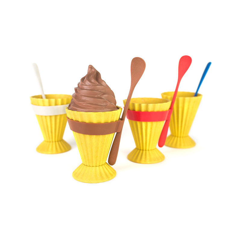 Grande tasse de voyage eater crème ice Kiser, Blanc