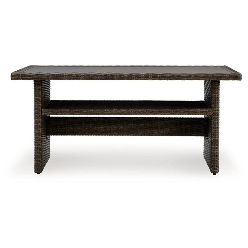 Evolo Rectangular Wicker Outdoor Coffee Table , 59'' in. W 35.5'' in. D