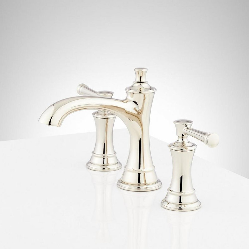 Beasley 1.2 GPM Widespread Bathroom Faucet with Pop-Up Drain Assembly, Polished Nickel