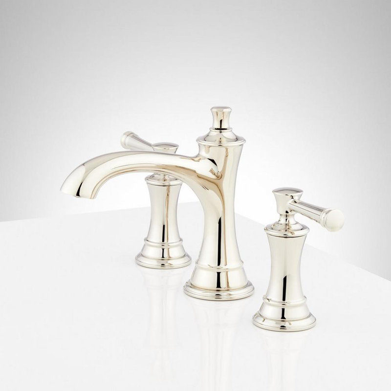 Beasley 1.2 GPM Widespread Bathroom Faucet with Pop-Up Drain Assembly, Brushed Nickel