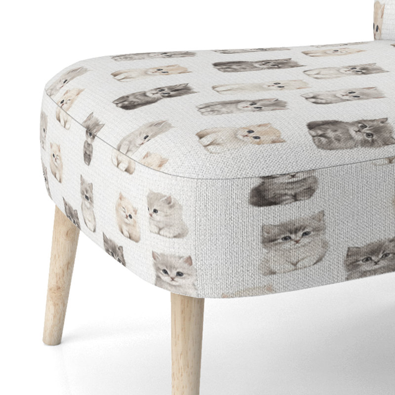Chaise rembourrée Kids Kittens, Chaise d'appoint sans accoudoirs