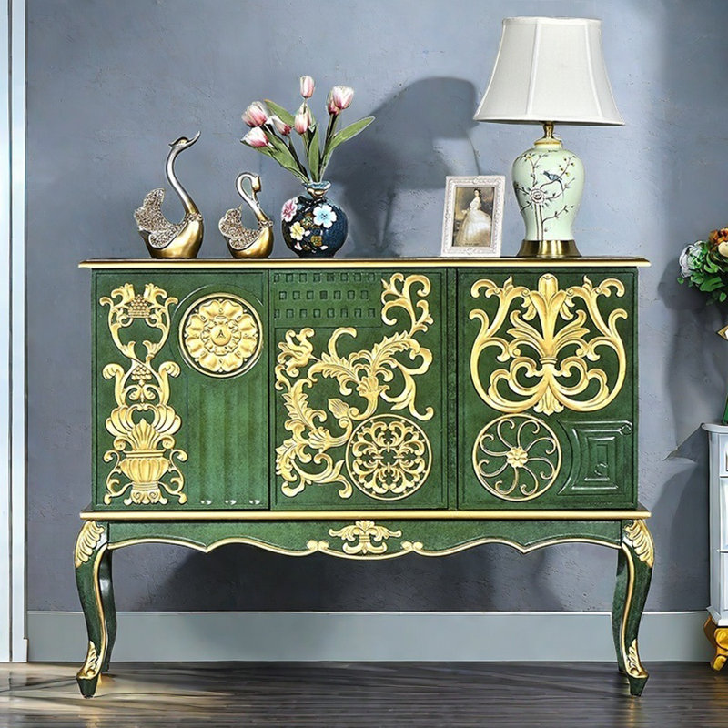 Armoire d'appoint vintage vert émeraude